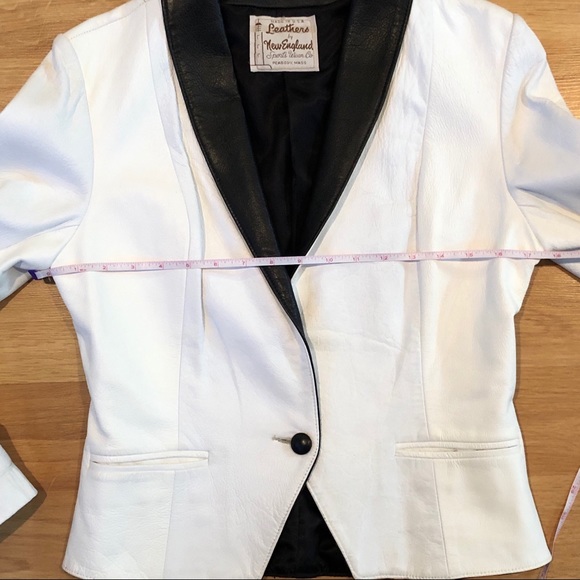 Vintage LEATHERS by NEW ENGLAND bomber jacket Sm - Picture 10 of 16